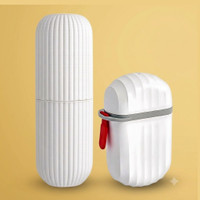 Craftbin Travel Soap Box Case and Travel Toothbrush Case Holder Combo(Soap Box, Toothbrush Holder)