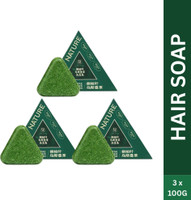 LA GLORIOUS Seven Green Nature Hair Fall Control Bar | Natural Hair Growth Boost(3 x 100 g)