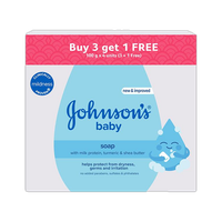 JOHNSON'S baby soap with milk protein,turmeric & shea butter(4 x 100 g)