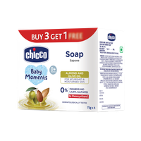 Chicco Baby Bath Soap, No Phenoxyethanol & No Paraben 0M+(4 x 75 g)