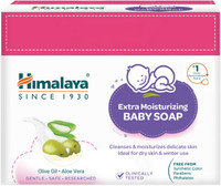 HIMALAYA Extra Moisturizing Baby Soap for Dry Skin B3G1 FREE - 75g Helps Lock Moisture(3 x 100 g)