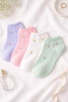 GLOOSY DREAM Girls Floral Print Ankle Length(Pack of 4)