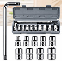 RACCOON High Grade 10Pcs Hex Socket Spannar Set with Box for Automobiles/Bike/Car Repair Socket Set(Pack of 1)