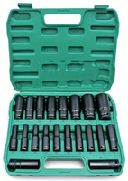Daccfy 20 Pieces 1/2-Inch Square Drive 78mm Deep Impact Socket Hex Set Socket Set(Pack of 20)