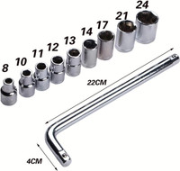 ValueShop 10 Pieces Hand Tools Wrench Set Spanner Set Tool Kit Socket Set(Pack of 1)