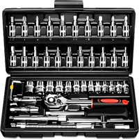 romj 46 Pcs Multi-Purpose Socket & Ratchet Tool Kit Socket Set(Pack of 1)