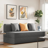 Wakefit Flipper(7.5 Thickness) 3 Seater Double Foam Fold Out Sofa Cum Bed(Finish Color - Warpknit Grey Delivery Condition - Pre-assembled)