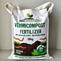 BriGreenery 50kg Natural Vermicompost Manure for Garden Plants Manure(50 kg, Powder)