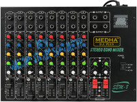 MEDHA Professional 8 Channel Stero Echo Mixer With Top Quality Digital Sound Mixer