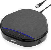 Verilux USB Conference Speakerphone with Noise Reduction and Adjustable Volume 10.7 W Conference Speaker(Black, Mono Channel)
