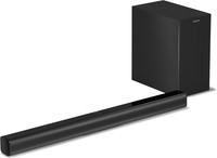 PHILIPS TAB4319/94 With Subwoofer for Rich Bass, 3 EQ modes, Bluetooth/HDMI/USB/Optical 80 W Bluetooth Soundbar(Black, 2.1 Channel)