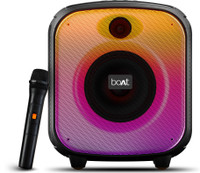 boAt PartyPal 63 Pro w/ Wireless Mic for Karaoke,8HRS Playback,RGB LEDs & TWS Feature 30 W Bluetooth Party Speaker(Midnight Black, Mono Channel)