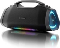 ZEBRONICS Sound Feast 550, Upto 5hrs Playback, Dual Drivers, Subwoofer, TWS, RGB, Type-C 75 W Bluetooth Party Speaker(Black, Stereo Channel)