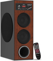KRISONS Thunder, Tower Speaker System | Bluetooth Supporting Home Theatre | USB, AUX, LCD Display, Built-in FM. 80 W Bluetooth Home Theatre(Black & BROWN, 2.1 Channel)
