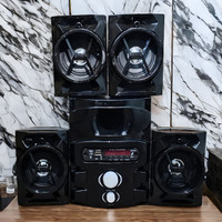 BAIYREK 4.1 Multimedia Speakers With Supporting SD Card, USB, AUX, FM & LED Display 900 W Bluetooth Home Theatre(Black, 4.1 Channel)