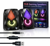 fire turtle Colourful LED Modes System for PC Laptop 10 W Laptop/Desktop Speaker(Black, 2.0 Channel)