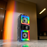 YAROH M50_Pushpa Beast 1200 Bluetooth Speaker with Karaoke Mic & RGB Lights 14 W Bluetooth Speaker(Black, 4.1 Channel)