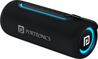 Portronics Resound 2 HD Sound with Mic, RGB Lights, TWS Pairing, vBT 5.3, IPX5 15 W Bluetooth Speaker(Black, Stereo Channel)