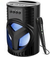 Techobucks 5.0Pro Bluetooth Speaker handheld mic for singing and Disco Lighting for dancing 10 W Bluetooth PA Speaker(Black, Stereo Channel)