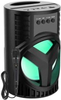 Techobucks Thunder Bass Speaker with Mic, Remote Control Led Colour changing Lights 10 W Bluetooth Party Speaker(Black, 5.0 Channel)