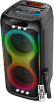 ZEBRONICS ZEB-BUDDY 200 Wireless MIC, Karaoke function, Mobile Holder, RGB LED Lights 100 W Bluetooth Party Speaker(Black, Stereo Channel)
