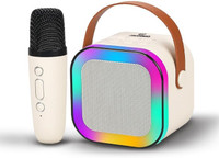 KAYCEEE Portable Bluetooth Karaoke Speaker 10 W Bluetooth Party Speaker(White, 2.0 Channel)