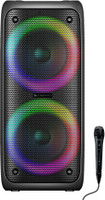 ZEBRONICS Zeb-PSPK 15 (Barrel 200), Karaoke, RGB lights, TWS, Wired Mic, 40 W Bluetooth Speaker(Black, Stereo Channel)