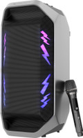 ZEBRONICS Party fyre 110,Up to 6hrs Backup, Dual Drivers, Wireless Karaoke Mic, BTv5.3,TWS 110 W Bluetooth Party Speaker(Black, Stereo Channel)