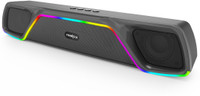Frontech ECHOLITE-264 Mini Soundbar | RGB Lighting | TWS | 2000mAh Battery | BT v5.3 | 25 W Bluetooth Soundbar(Black, Stereo Channel)