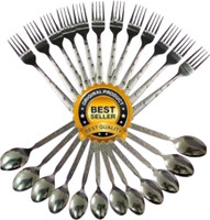 SARTraders Your Choice 12 Fork 12 Spoon Combo Set Stainless Steel Table Spoon Set(Pack of 24)