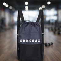 EMMCRAZ Sports Drawstring Bag Backpack for Men Women -Gym Bag(Black, Drawstring Bag)