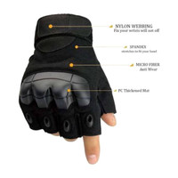 Adventure hut Tactical Military Hard Soft Knuckle Army Combat Riding Riding Gloves(Black)