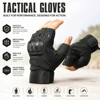 whinsy Half Comfortable Leather Padded Gym Sports Gloves For Men and Women Racing & Gym Riding Gloves(Black)