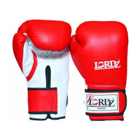 Lordz PU Leather Boxing Gloves with Sandwich Padding Boxing Gloves(Red)