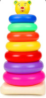 PP SONS Plastic Teddy Rings, Multicolour , Jumbo stack up educational Ring tower Construction toys(Multicolor)