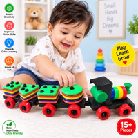SAFFRON TRADE Geometric Train set.Education with play toys combo use product(Multicolor)