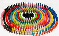 WHITE POPCORN Domino Block 100 Pcs(Multicolor)