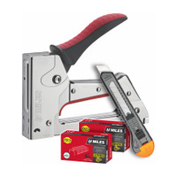 Miles Metal Body Stapler TS 623 | 23/8 Staple Pins 2 boxes | 1 PN1801 snap off cutter Cordless  Stapler