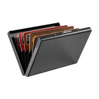 StealODeal Black Waterproof Limited Edition Metal Atm 6 Card Holder(Set of 1, Black)