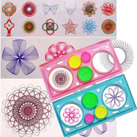 Daizens Design Ruler Spirograph Geometric Ruler |Learning Set|Gift Set|Art & Craft Set For Students Geomatry Stencil(Pack of 2, Design Ruler)