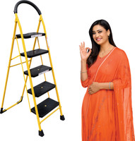 ProHome Premium 5 Steps Steel Ladder for Home with Anti Skid shoes Steel Ladder(With Platform)