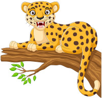crystalsign 70 cm Leopard on Branch New Modern Art For Living Room, Bedroom and Home Decoration Self Adhesive Sticker(Pack of 1)