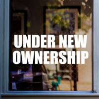 Print And Creation 27 cm Under New Ownership wall Sticker 27 x 27 cm Self Adhesive Sticker(Pack of 1)