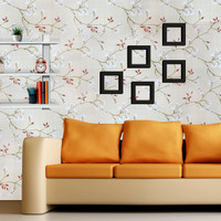 Wollzo 1000 cm x 45 cm Floral & Botanical Paper Wallpaper(Multicolor)