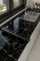 Onbet 200 cm Self Adhesive Glossy Marble Foil Waterproof Sticker For Kitchen And Home Self Adhesive Sticker(Pack of 1)