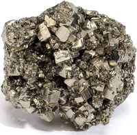 Fikup Pyrite Cluster Rough Stone for Reiki Healing, Vastu Correction (Gold 325 g) Regular Asymmetrical Crystal Stone(Gold 325 g)