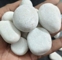 SKHOUSE SKM-SUPER WHITE-STONE Regular Round Marble Stone(White 2 kg)