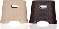 Sant Basant Anti-Skid-Grip Bathroom Stool(Beige, Brown, Pre-assembled)