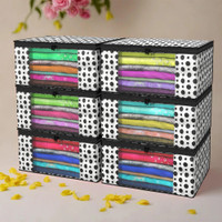KUBER INDUSTRIES Shelf Organizers(Black, White, Cotton)