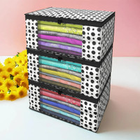 KUBER INDUSTRIES Shelf Organizers(Black, White, Cotton)